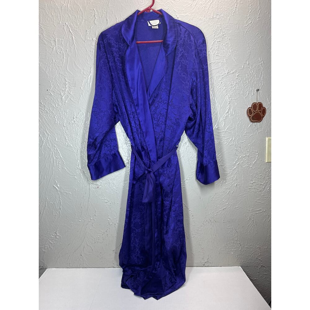 Victoria's Secret‎ Gold Label Satin Monochrome Print Robe Women's Size Medium